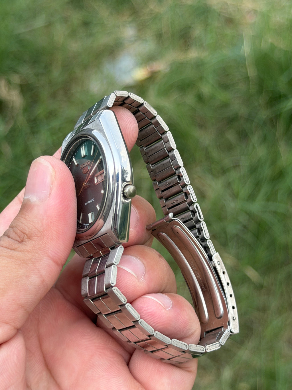 custom Black Arabic Dial Automatic Watch | Genuine Seiko 7009 Movement | 17 Jewels