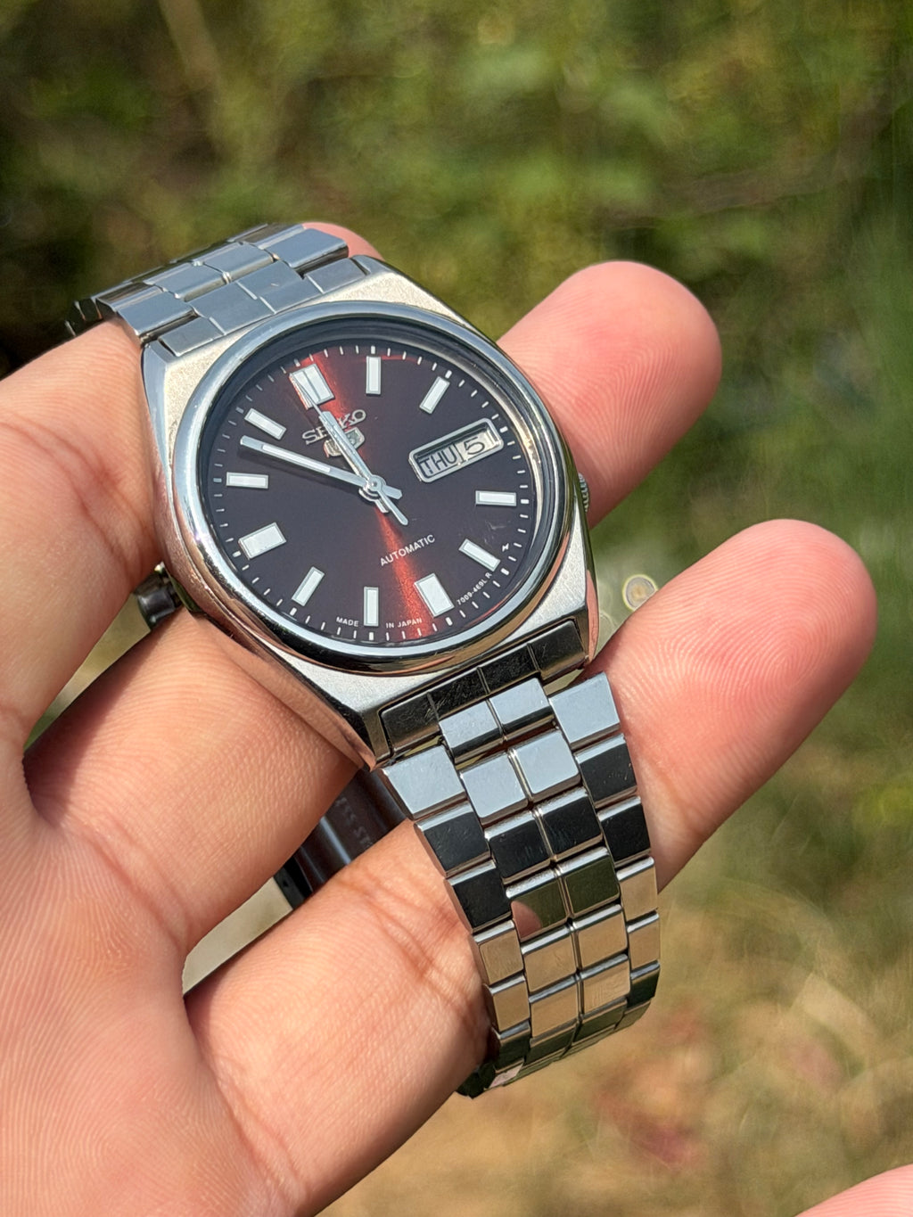 Vintage Seiko 5 Automatic Brown Sunburst Dial Watch | Original Seiko Movement | Refurbished