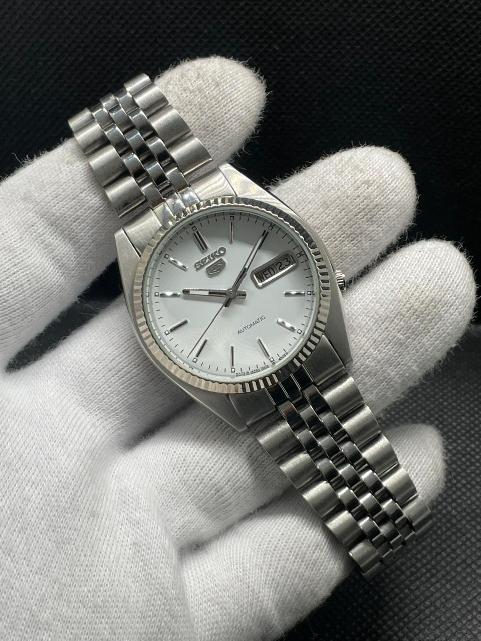 Seiko 5 Automatic President - White Dial - Original Movement - Refurbished Build - 36mm