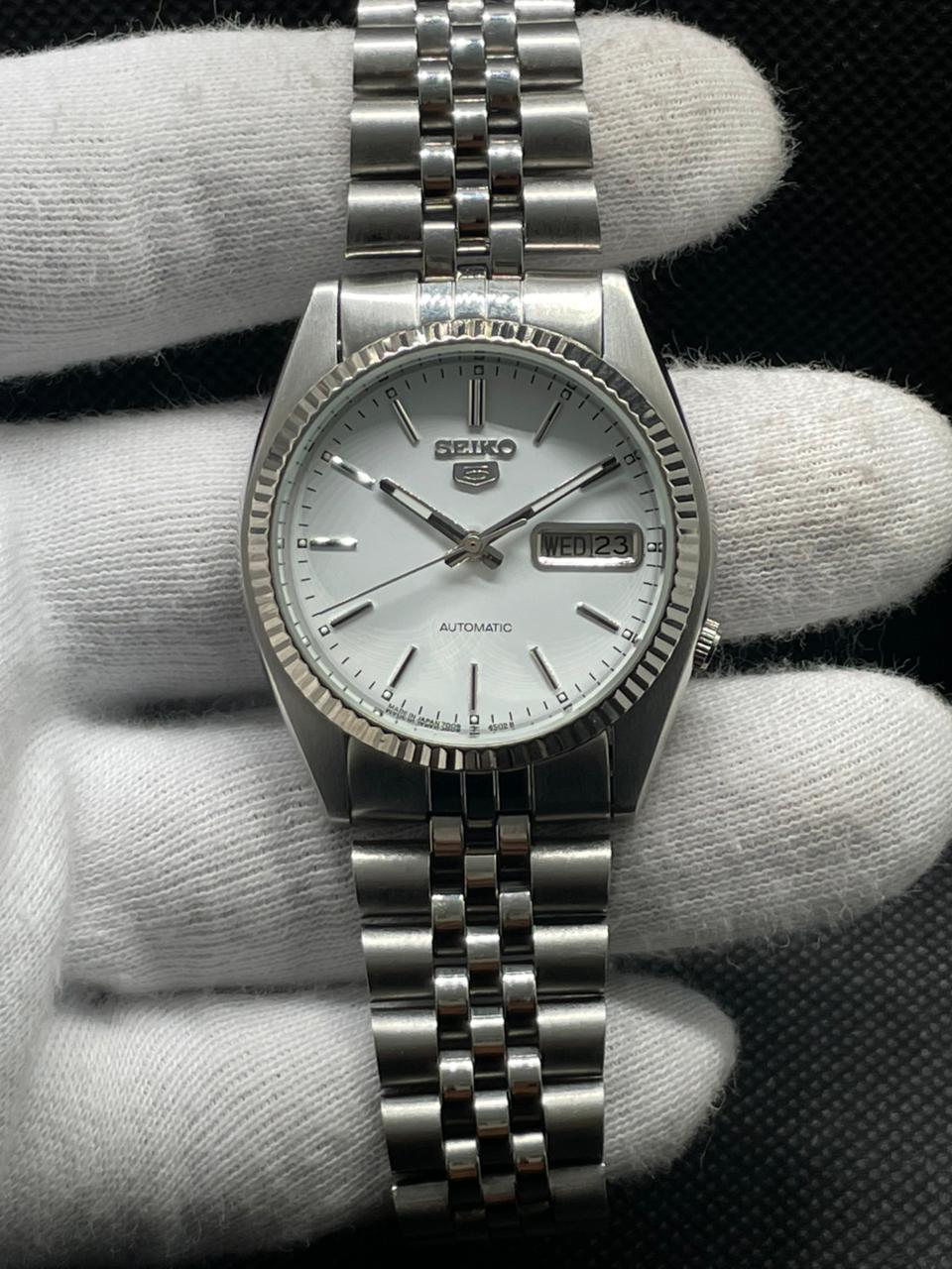 Seiko 5 Automatic President - White Dial - Original Movement - Refurbished Build - 36mm