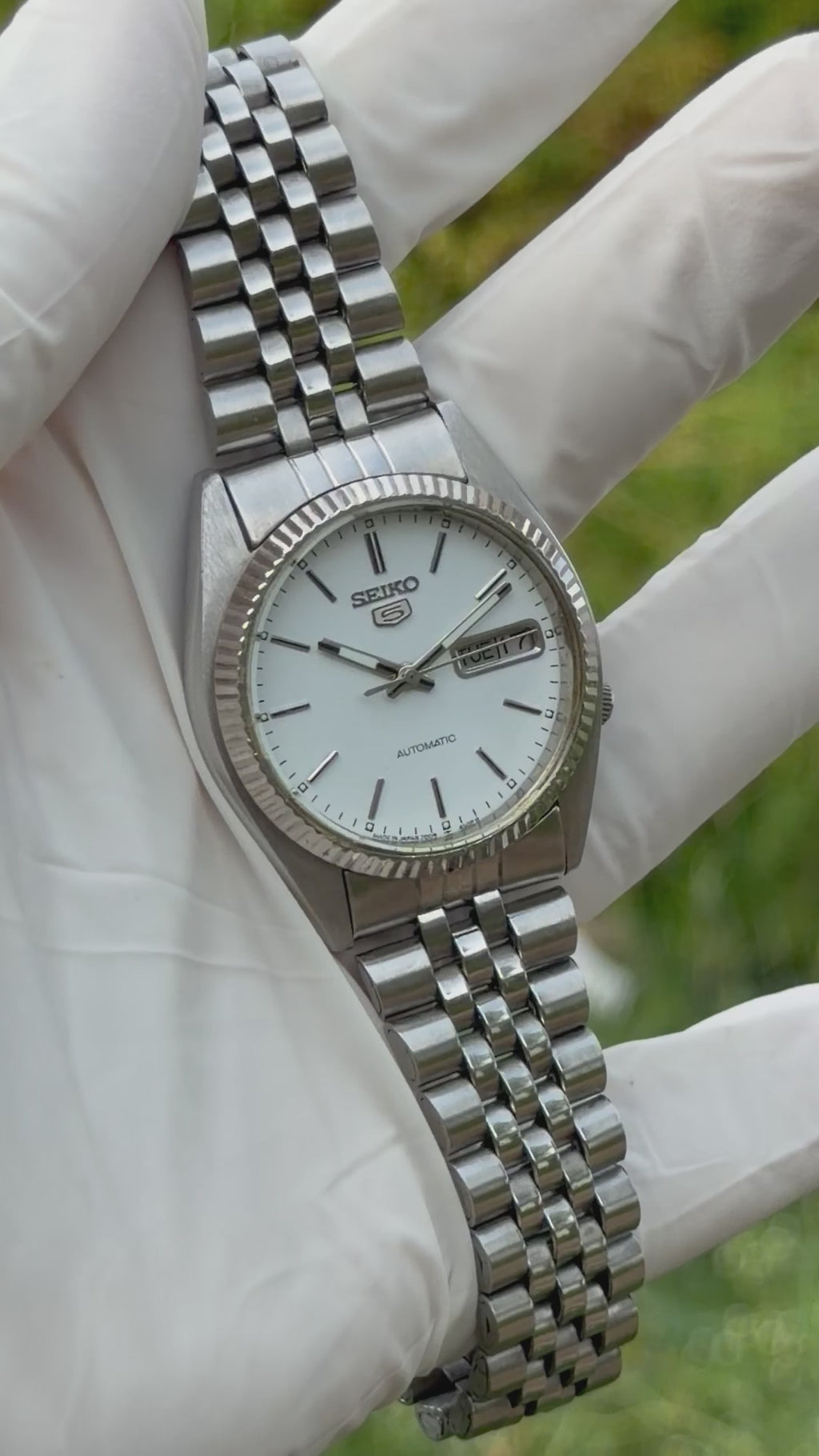 Seiko 5 Automatic President - White Dial - Original Movement - Refurbished Build - 36mm