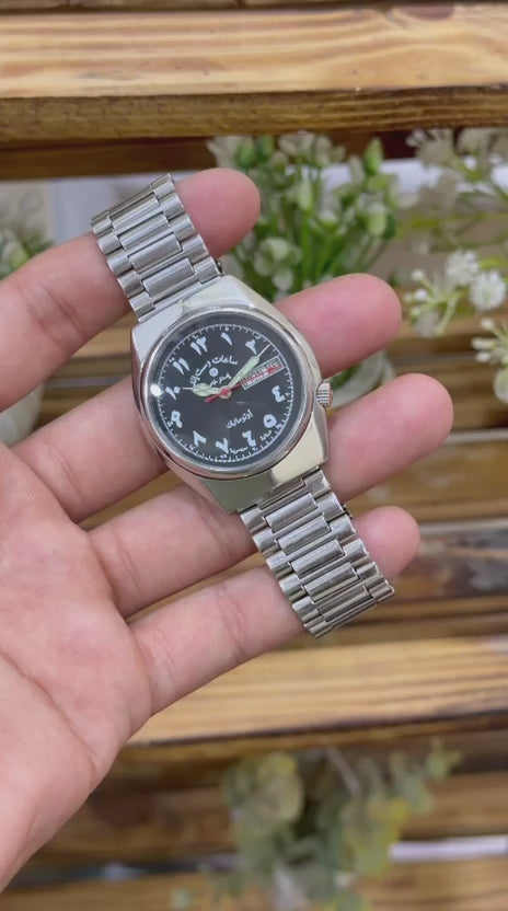 West End Watch Co Sowar Prima Automatic Watch - Original Swiss Movement - Custom Arabic Dial - Day Date| Refurbished